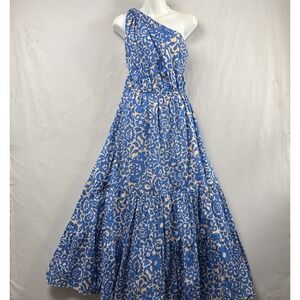 English Factory Maxi Dress Womens large One Shoulder Tiered Floral  Beach